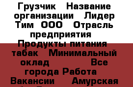 Грузчик › Название организации ­ Лидер Тим, ООО › Отрасль предприятия ­ Продукты питания, табак › Минимальный оклад ­ 12 000 - Все города Работа » Вакансии   . Амурская обл.,Благовещенск г.